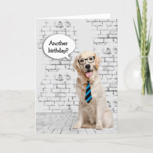 Carte Golden Retriever Humour d'anniversaire