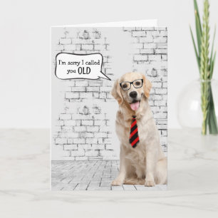 Carte Golden Retriever Humour d'anniversaire