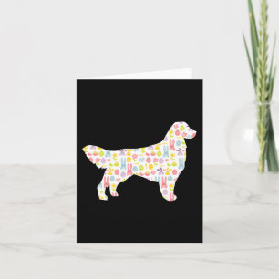 Carte Golden Retriever Lapin de Pâques Chien Silhouette