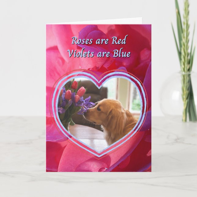 Carte Golden Retriever Le chien est mon Valentines favor (Devant)