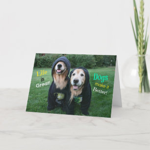 Carte Golden Retriever Life est génial