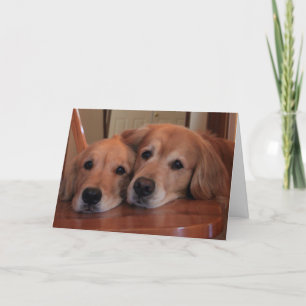 Carte Golden Retriever Miss You Grey Card #2