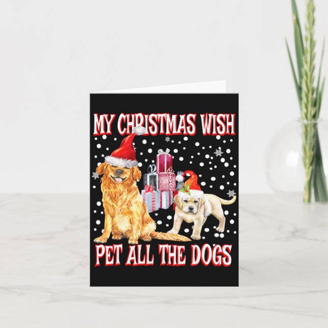 Carte Golden Retriever My Christmas Wish Pet All The D  (Devant)