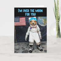 Golden Retriever Over the Moon Anniversary