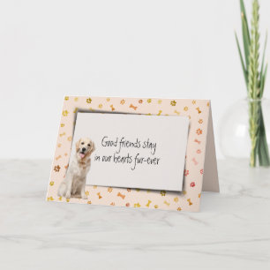 Carte Golden Retriever Pet perte de la sympathie