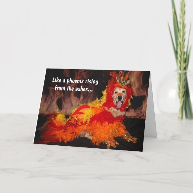 Carte Golden Retriever Phoenix Rising obtenir bien (Devant)