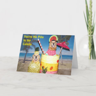 Carte Golden Retriever Piña Colada Friendship