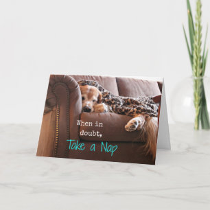 Carte Golden Retriever Prenez une sieste