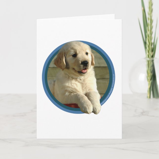 Carte Golden Retriever Puppy Art (Devant)