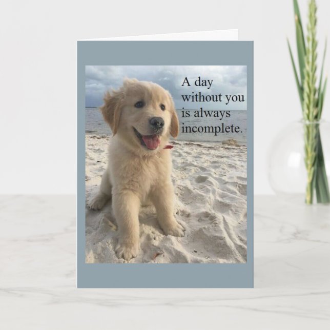 Carte Golden Retriever Puppy You Card (Devant)