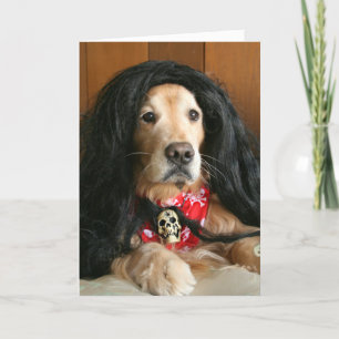 Carte Golden Retriever Rock et Roll Dog Anniversaire