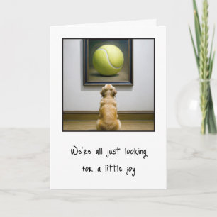 Carte Golden Retriever Stars at Tennis Ball Art Piece