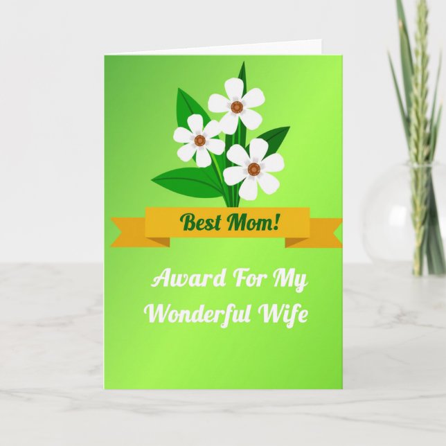 Carte Golden Ribbon Mothers Day Card (Devant)