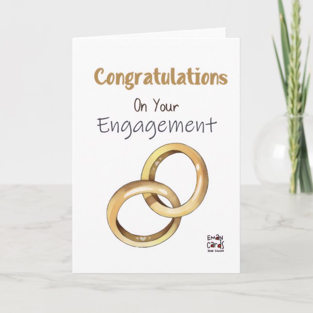 Carte Golden Rings Engagement Card (Devant)