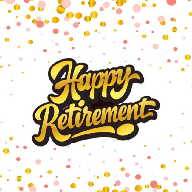 Carte Golden Script Retirement Greeting ("Front")