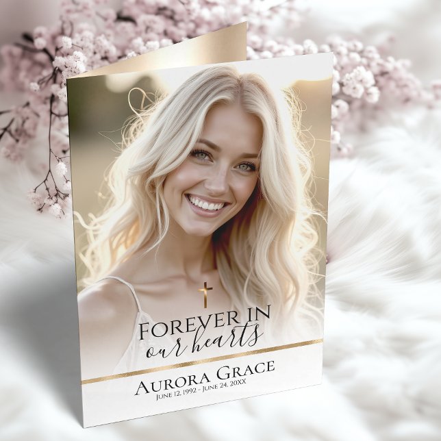 Carte Golden Serenity Custom Funeral (Créateur téléchargé)