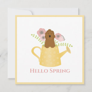 Carte Goldendoodle Dans L'Arrosage Can Jaune