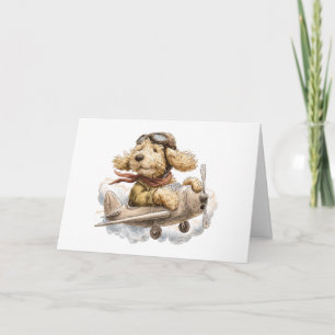 Carte Goldendoodle Dog Avion pilote