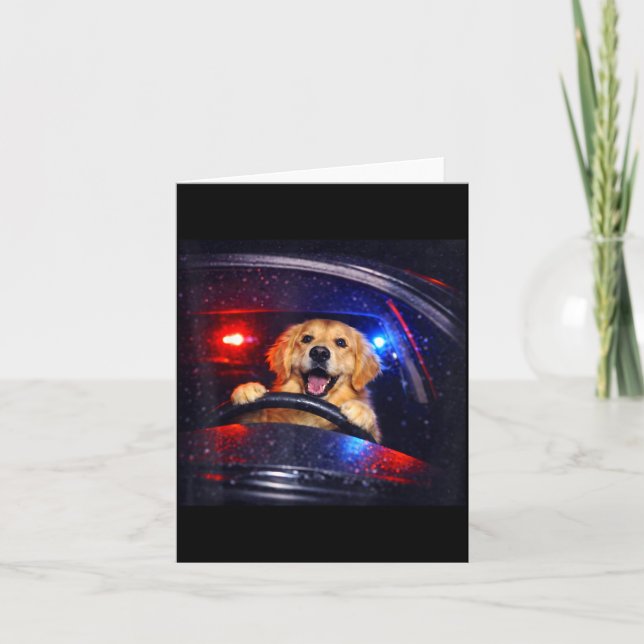 Carte Goldendoodle drôle buvant un café glacé Mème anima (Devant)