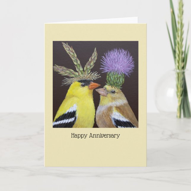 Carte Goldfinch Anniversaire (Devant)