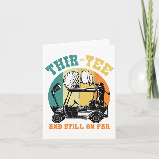 Carte Golf 30e Anniversaire Trente Toujours Sur Par Funn (Devant)