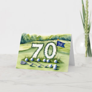 Carte Golf 70e anniversaire pour golfeur