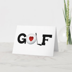 Carte Golf avec Golf Ball