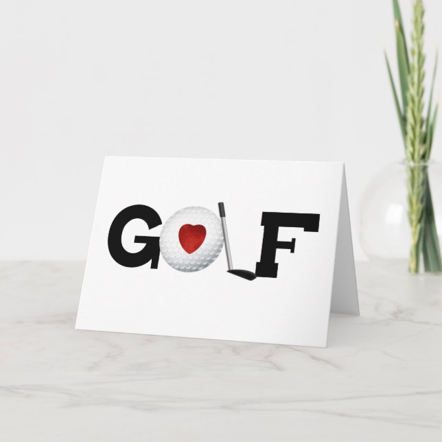 Carte Golf avec Golf Ball (Devant)