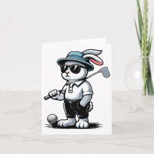 Carte Golf Bunny Punk Golfing Rabbit