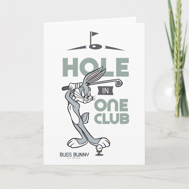 Carte Golf BUNNY™ - Trou en un club (Devant)