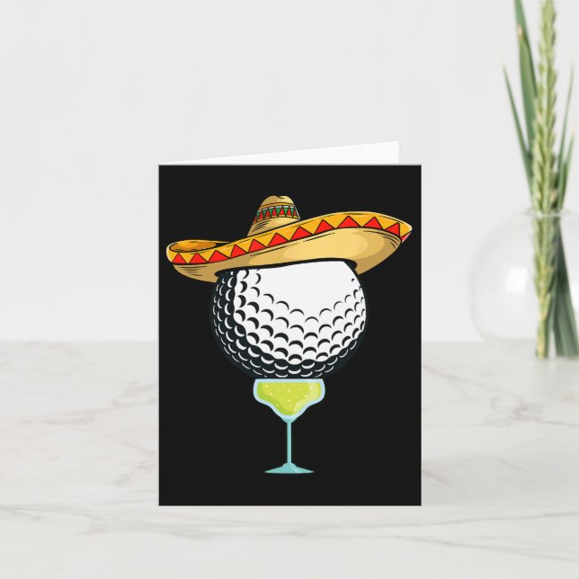 Carte Golf Byll Cinco De Mayo Avec Sombrero Et Margarit (Devant)