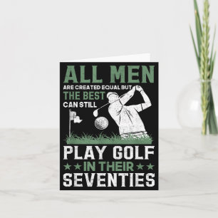 Carte Golf d'anniversaire - Hommes de même niveau au gol