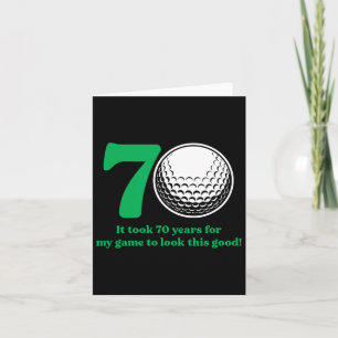 Carte Golf de 70 ans Golf de 70e anniversaire