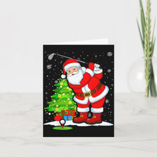Carte Golf de Noël Père Noël Golfeur Noël Drôle de Noël