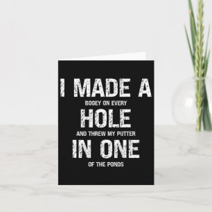 Carte Golf Drôle J'Ai Fait Un Trou Dans Un Lov Golfing G