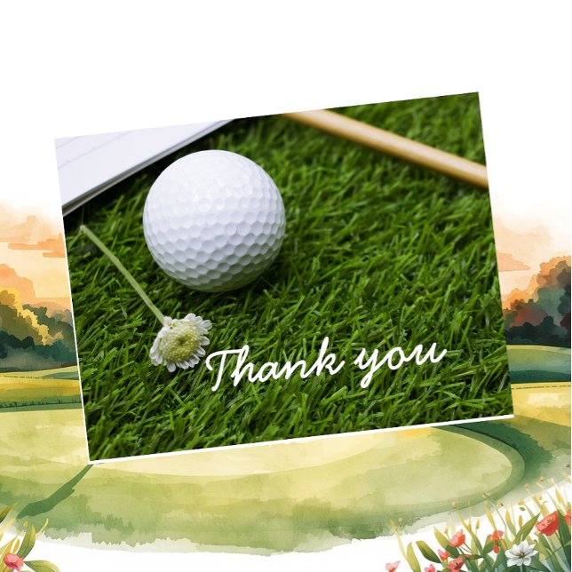 Carte Golf Fairway Gratitude : Un Merci À Thème Golf (Créateur téléchargé)