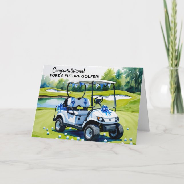 Carte Golf Félicitations pour Baby Boy (Devant)