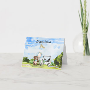Carte Golf Félicitations pour Baby Golfer It's Boy