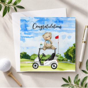 Carte Golf Félicitations pour Baby Golfer It's Boy Card