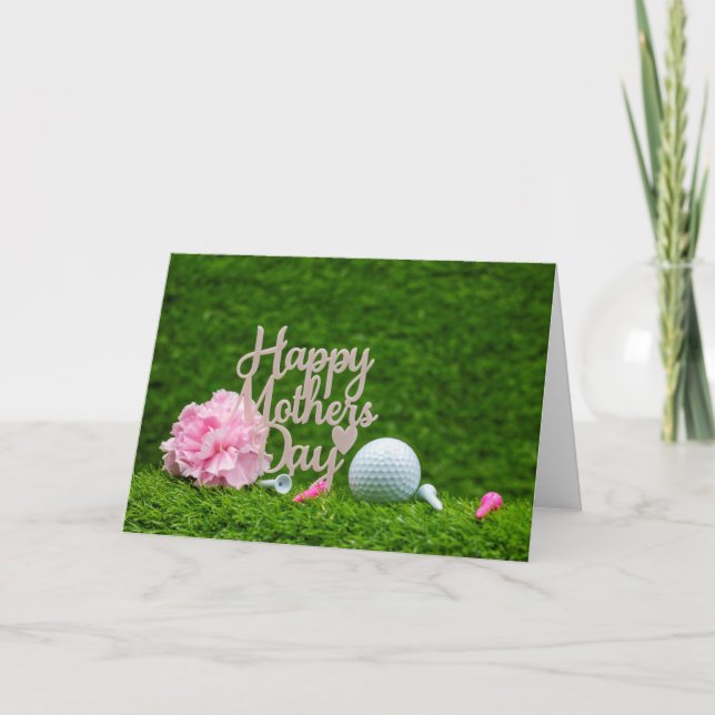 Carte Golf Fête des Mères avec golf T'aime maman (Devant)