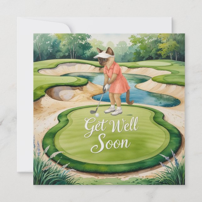 Carte Golf Get Well Soon pour golfeurs amoureux de (Devant)