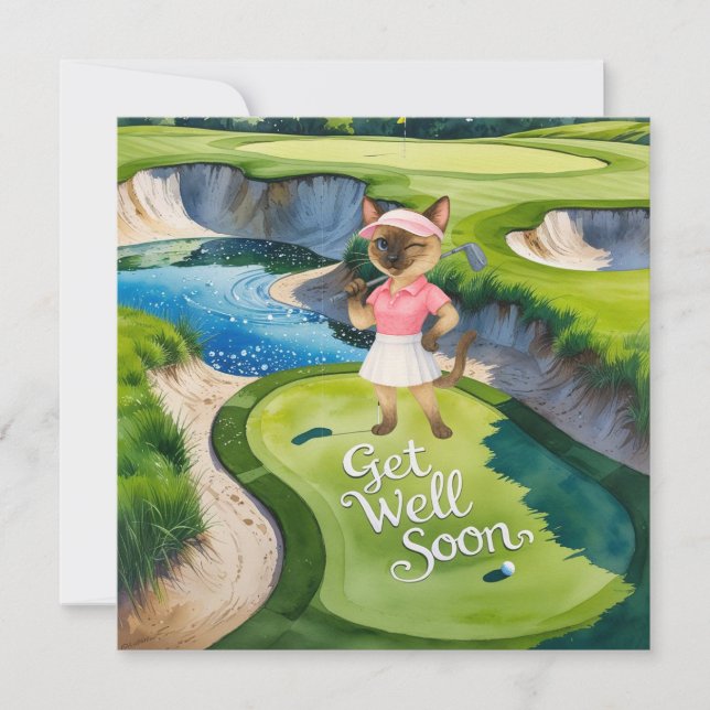 Carte Golf Get Well Soon pour golfeurs amoureux de (Devant)