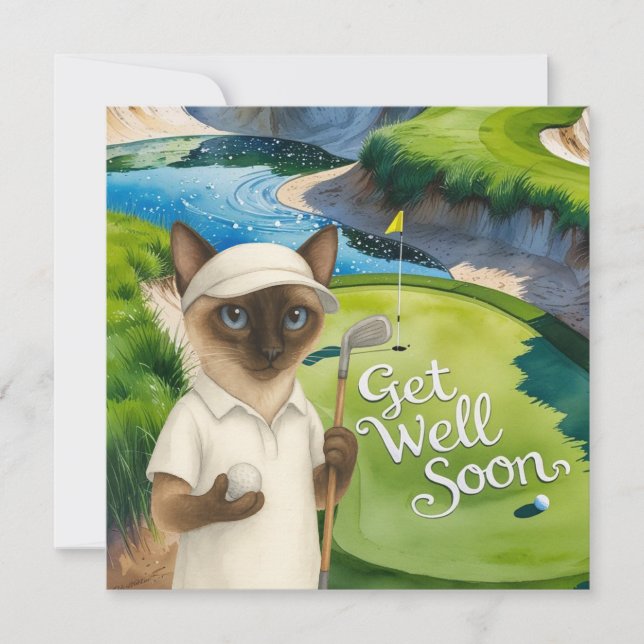Carte Golf Get Well Soon pour golfeurs amoureux de (Devant)