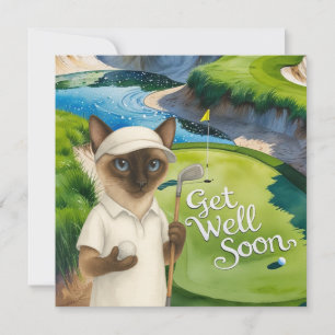 Carte Golf Get Well Soon pour golfeurs amoureux de