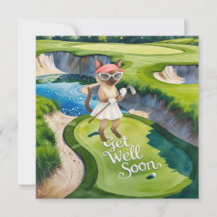 Carte Golf Get Well Soon pour golfeurs amoureux de