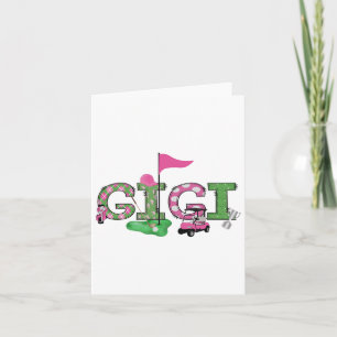 Carte Golf Gigi Pink Trou En Un Golf 1ère Fille Annivers
