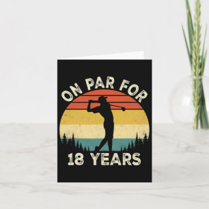 Carte Golf golfeur drôle 18e anniversaire 18 ans golf B