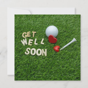 Carte Golf Greeting Golfer Se tirer bien Bientôt avec ba