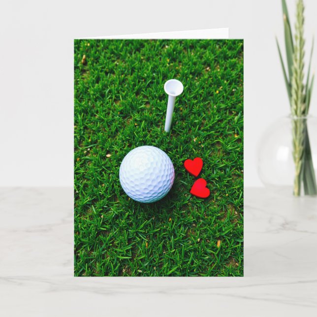 Carte Golf Hearts la plus douce (Devant)