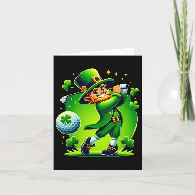 Carte Golf Jour de la Saint Patrick Golf Irlandais Golf (Devant)